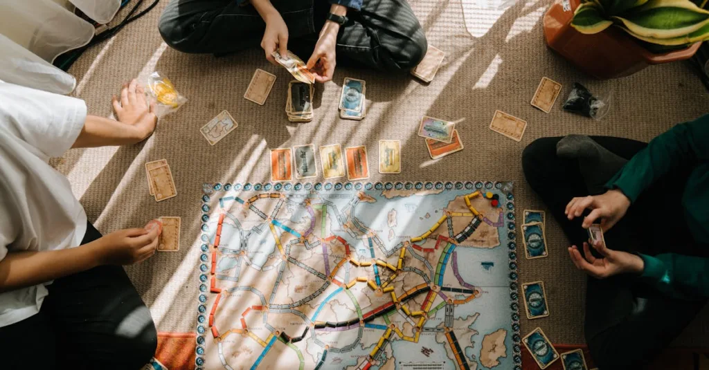 découvrez un jeu de société familial coopératif où tous les joueurs unissent leurs forces pour atteindre un objectif commun, favorisant la communication et le travail d'équipe dans une ambiance ludique et conviviale.